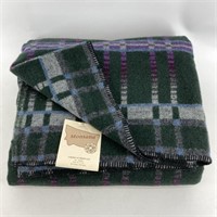 Montana Green & Violet Wool Blanket