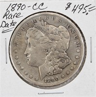 1890-CC Carson City Morgan Silver Dollar RARE Date