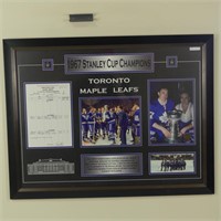 1967 STANLEY CUP TORONTO MAPLE LEAFS WALL HANGING