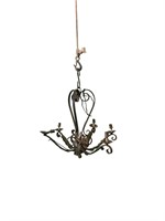 6 Cups Basket Shaped Iron Light with Leaves