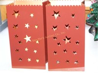 2 Metal bags star decoration for candles