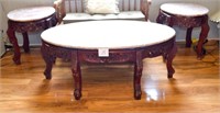3 Pc. Matching Set - Coffee & End Tables Ornately