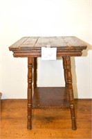 Small Antique Wooden Side Table 23 1/2" Tall -Top
