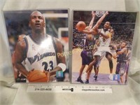 2 NBA Photos, M. Jordan & K. Bryant