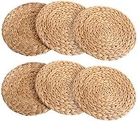 Kilofly 6pc Natural Water Hyacinth Weave Placemat