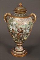 Stunning Satsuma Twin Handled Vase,