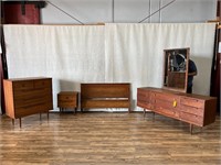 Viscol Danish Modern 6pc Full Bedroom Set