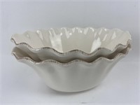 Vintage 13" Ballard Designs Ceramic Serving Bowls