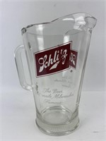 Vintage 9 Inch Glass Schlitz Beer Pitcher