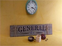 Wall clock, blown glass water droplet, General