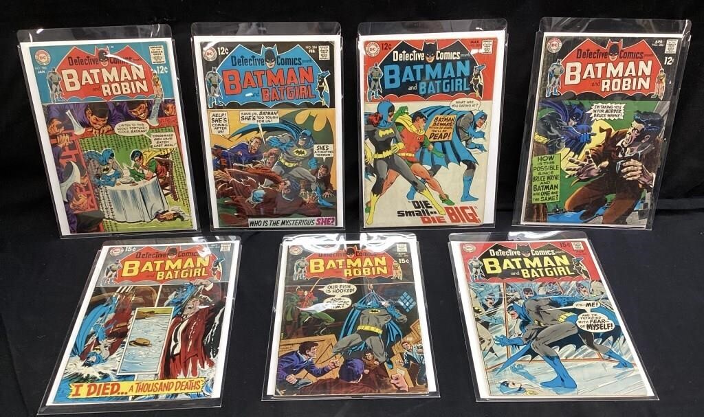 (7) DC BATMAN & ROBIN COMICS, #383, #383, #385,