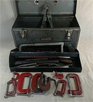 Craftsman Metal toolbox with tools