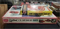 2 Vintage Toy Race Sets (No Cars)