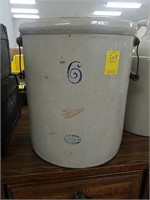 Red wing 6 gal crock with handles no cracks