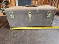 Kennedy tool box  w/ Ridgid pipe wrenches and