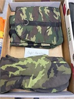 Duffel bag and gloves