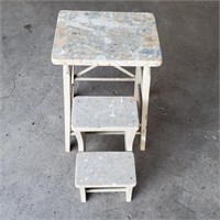 Rustic stool aka Garden Plant Stand  - QF