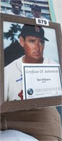 TED WILLIAMS SIGNED WITH COA