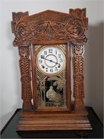 Ingraham Pacific Oak Kitchen Shelf Clock