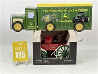 SCALE MODELS Wagon & John Deere Truck Tin