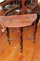 Antique Wall Hugger Table