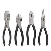 Amazon Basics Plier Tools, Set of 4, Black,silver