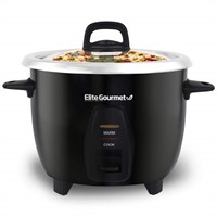 Elite Gourmet ERC2010B Black Electric Rice Cooker