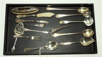 Lot #3313 - Flat of miscellaneous sterling silver