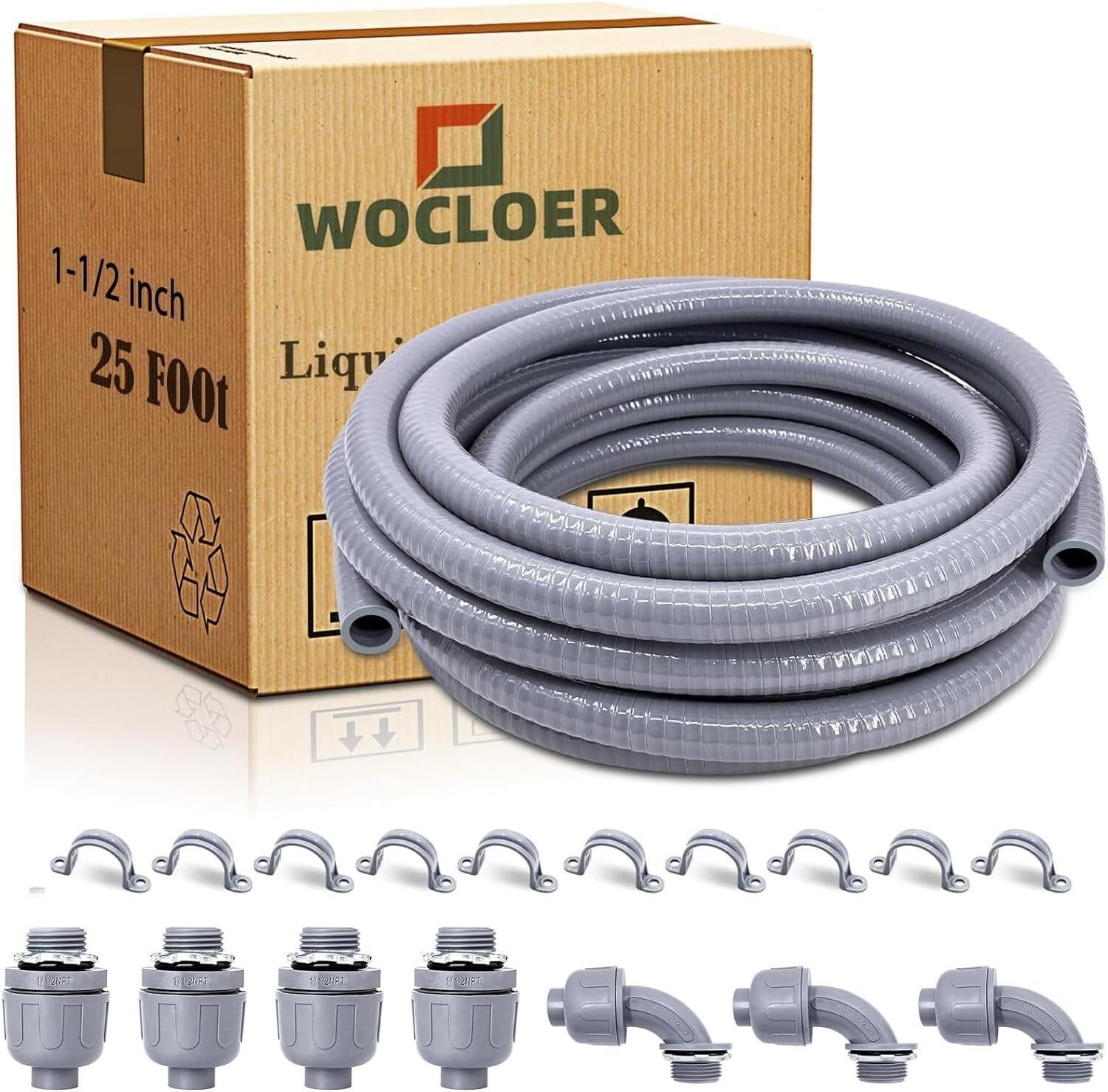 1-1/2inch 25Ft Liquid-Tight Conduit Kit