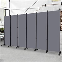 6-Panel 132' Room Divider  Fabric  Freestanding  W