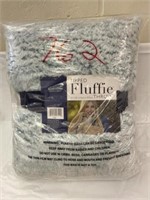 Tipped Fluffie throw 60” by 80” Berkshire teal