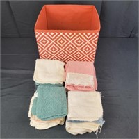 Collapsible Fabric Storage Bin & Washclothes