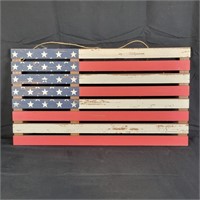 Wooden American Flag 23½"x13"