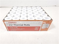 NEW Staples 2 1/4" Thermal Rolls, 30 Rolls