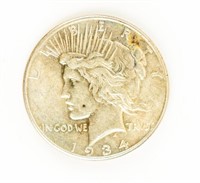 Coin Scarce Dated 1934-P Peace Dollar-Gem BU