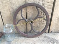 Antique iron gear wheel