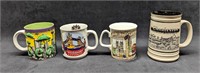 4 England Seattle South Carolina Souvenir Mugs