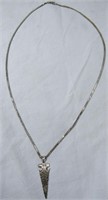 STERLING CHAIN ARROWHEAD PENDANT AND CHAIN 11.8 G