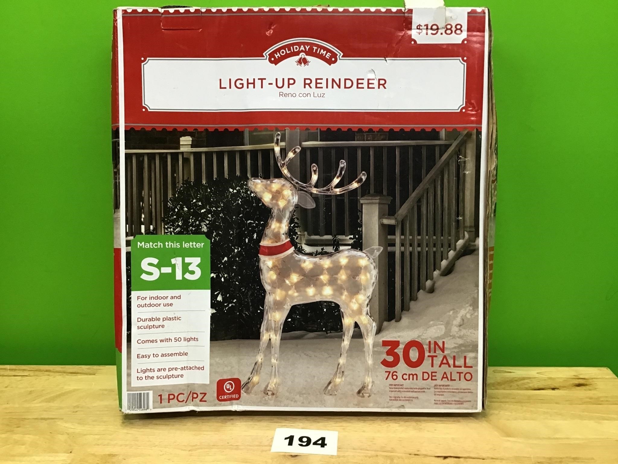 Holiday Time Light Up Reindeer