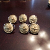 Vintage RCAF - Six Brass Buttons
