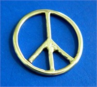PEACE SIGN PENDANT CHARM MARKED 925 STERLING