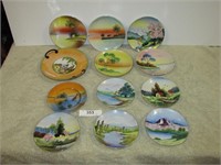 12pc Vintage Japan Decor Plates
