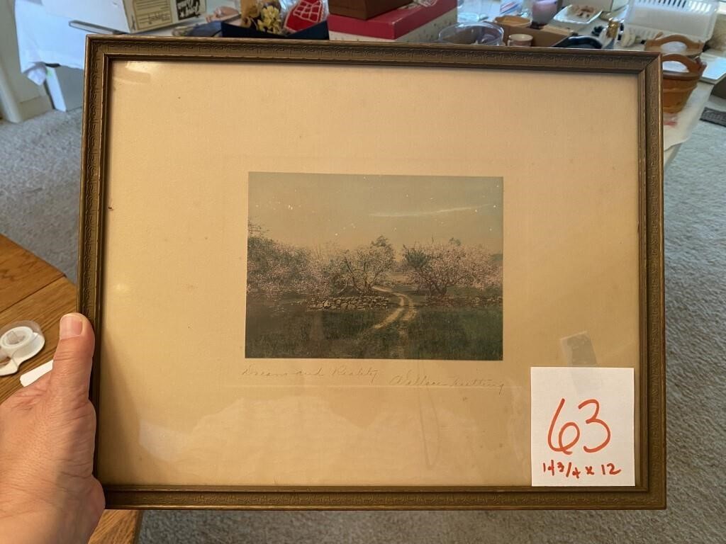 WALLACE NUTTING "DREAM & REALITY" FRAMED PRINT