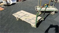 Warehouse Cart W/metal Handle With Wood Floor