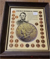 Coin Frame of Lincoln Memorial Cents