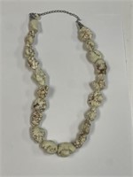 WHITE MAGNESITE TURQUOISE ??  NUGGET NECKLACE