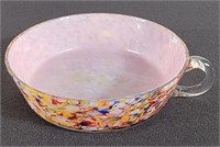 Murano Blown Glass Handled Bowl