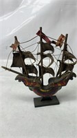 Wood Boat Ship Ornament