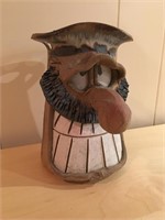 Vintage American Folk Art Pottery Face Earthenware