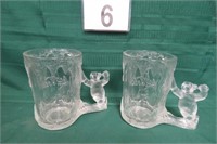 Large Glass Coca-Cola Mugs